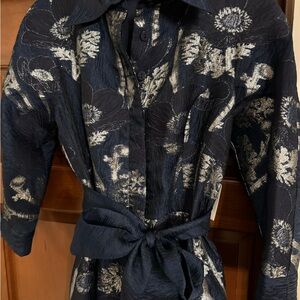 Teri John metallic jacquard maxi gown